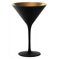 Бокал для мартини и коктейлей черно-золотой Stolzle «Olympic», 240 мл