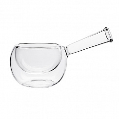 Чаша «Крио» с ручкой и с двойным дном Pordamsa «Blown Glass», 400 мл, D=10 см